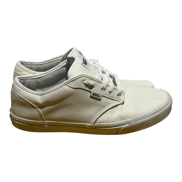 VANS Other - Vans Low Top Leather White Sneakers Men's Size 11 Casual Skate Shoes